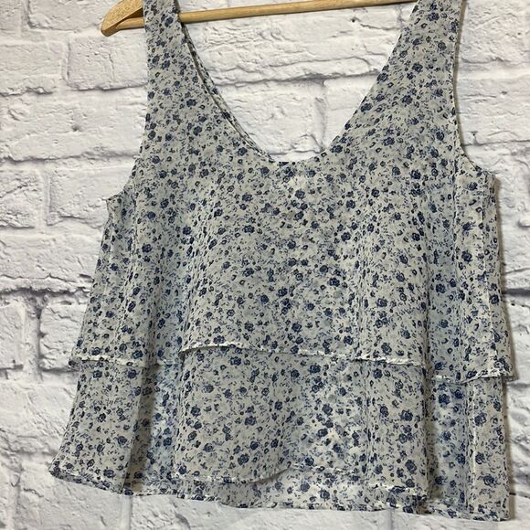 Garage Floral Layered Crop Top Size Extra Small - Picture 6 of 9